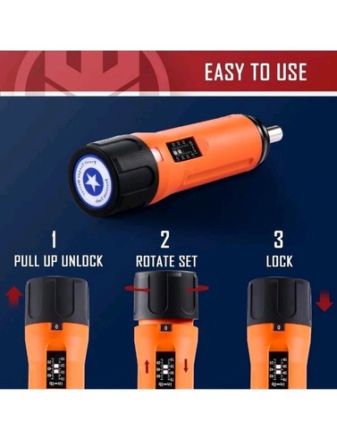Ergonomic 10-70 in-lbs Torque Screwdriver Set with 40 Bits & T-Bar Handle - Picture 2 of 7