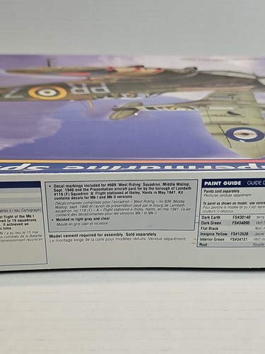 1/32 REVELL SUPERMARINE SPITFIRE MK I/II #85-5516 WWII AIRPLANE (New-OpenBox). - Picture 16 of 18