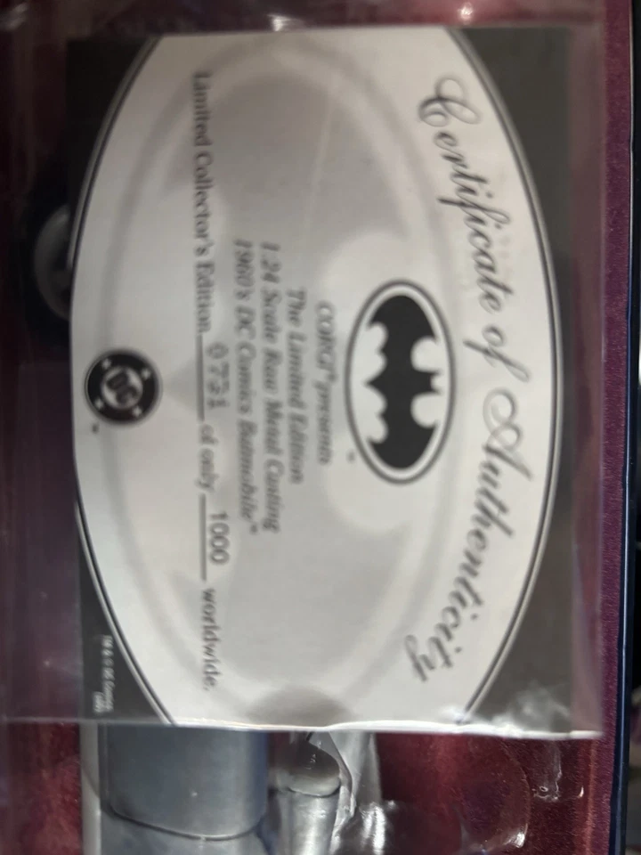 2005 CORGI DC COMICS 1960 BATMOBILE-1/24 -RAW METAL LIMITED EDITION IN BOX - Image 4 of 4