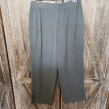 Grade & Gather Pants Women's Size M Blue Green Gauze Lightweight Crop Pockets