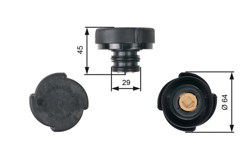 Radiator Cap RC207 Gates 17111719167 17111742232 17112242256 17114379048 Quality - Picture 2 of 2