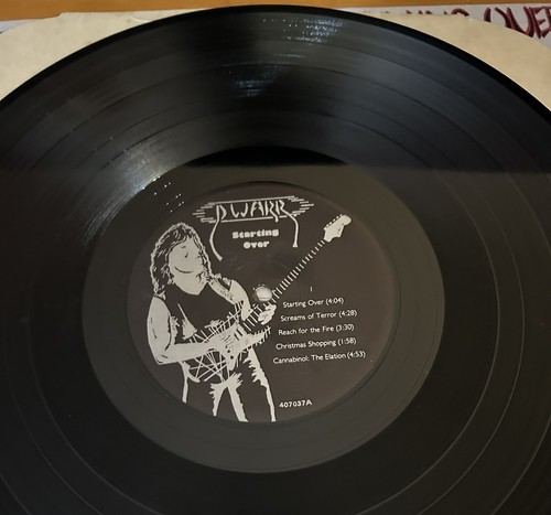 DWARR - Starting Over - 1984 Brand X Recordings LP VG+ (in partial shrink) - Picture 5 of 7