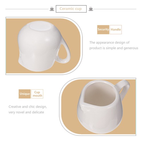 3 Pcs Sauce Spoon Ceramic économies Storage Container Creative Milk Jug Child