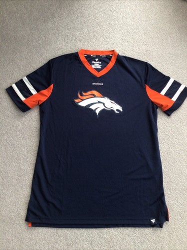 Maglia maglietta Fanatics Denver Broncos adulto XL manica corta blu navy NFL - Foto 1 di 5