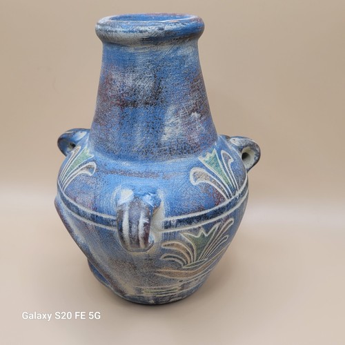 BLUE CHIMINEA SHAPED POTTERY VOTIVE OR TEA LIGHT CANDLE HOLDER - Picture 5 of 18