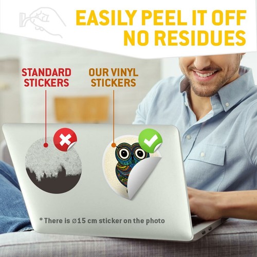 2 x Vinyl Stickers 20cm - Colourful Owl Design Bird Birds #44671 - 第 4/8 張圖片
