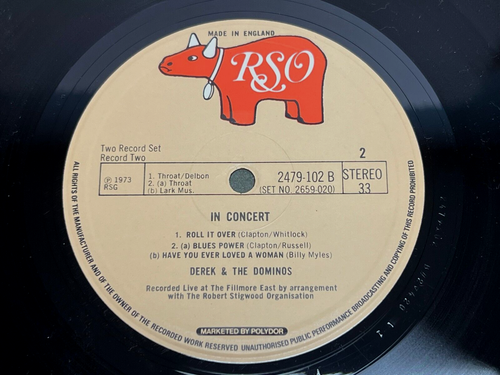 Derek and the Dominoes, In Concert, Double LP, 1973, RSO, 2479-101 (Live) - Picture 9 of 13
