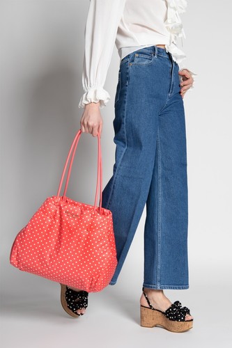 Kate Spade Everything Puffy Large Orange Nylon Tote Polka Dot PXR00369 NWT $198 - Picture 4 of 12