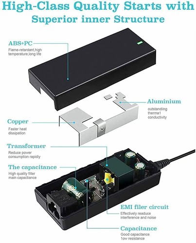 For Dell XPS 13 9333 9343 9350 9360 45W AC Charger Power Cord Adapter LA45NM131 - Picture 5 of 11