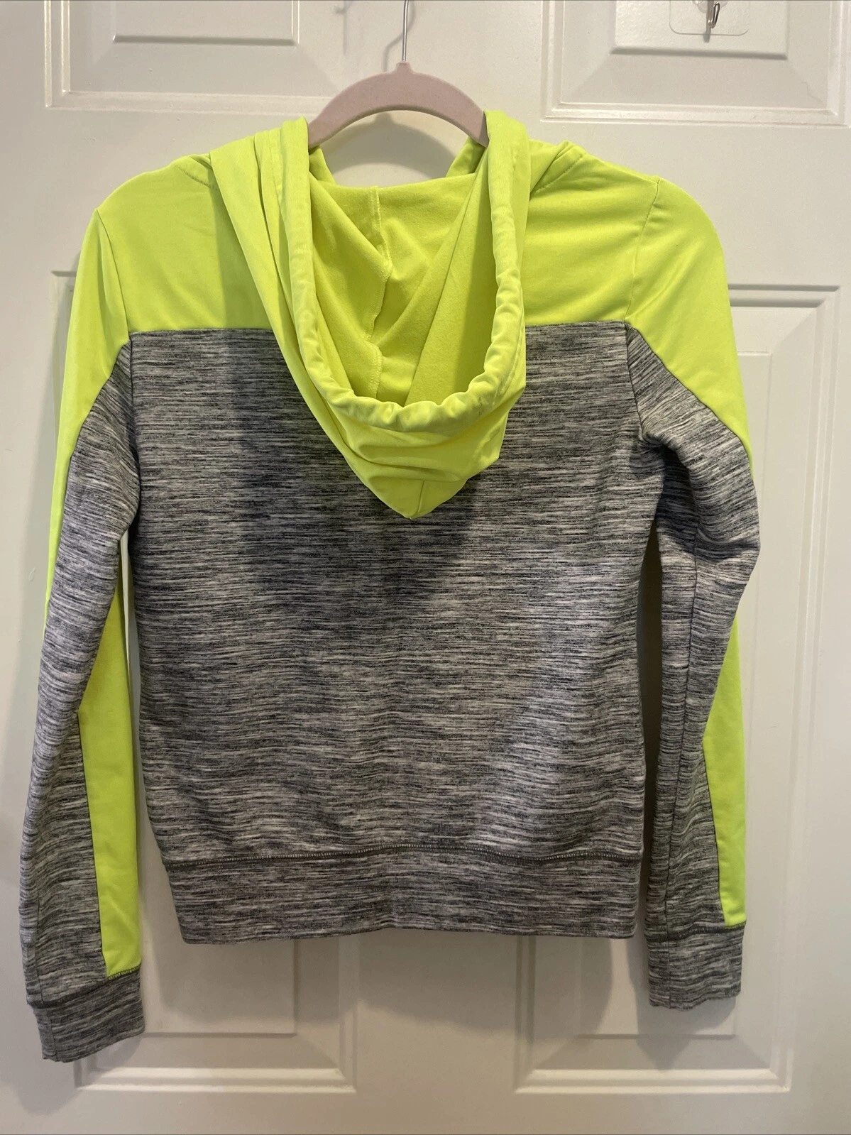 UNDERCOVER Felpa con cappuccio ROSA Victoria's Secret verde e grigio neon allenamento giacca da palestra XS TP