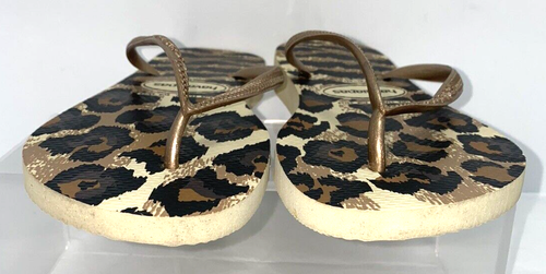 Haviana's schmale Tiermotiv Flip Flops Größe 11/12W braun B*O - Bild 3 von 5