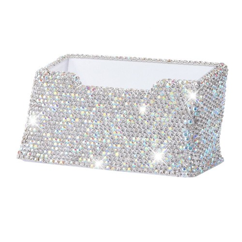 Crystals Luxury Display Pocket Case Cards Office Desk Desktop Table Business - Picture 6 of 12