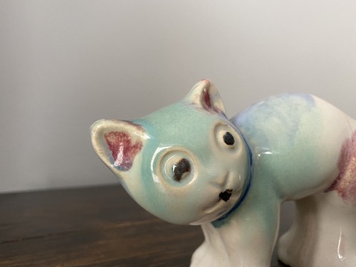 Vintage Katze Figur Vase Made In Japan 1950’s 1960’s Sammlerstück Unikat - Bild 5 von 9