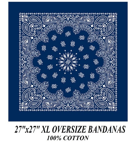 Hav-A-Hank 27" XL BIG TEXAS-SIZE PAISLEY BANDANA Face Mask Head Wrap Neck Scarf - Picture 16 of 27