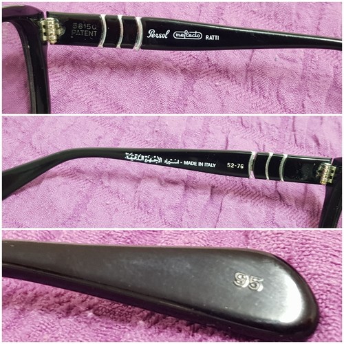 Vtg 80s Persol Ratti Meflecto 58108 Black Square Eyeglasses Sunglasses frames # - Picture 23 of 23