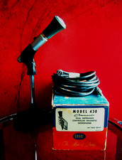 Vintage 1960's Shure 430 / 425 controlled magnetic microphone harp Hi Z w extras