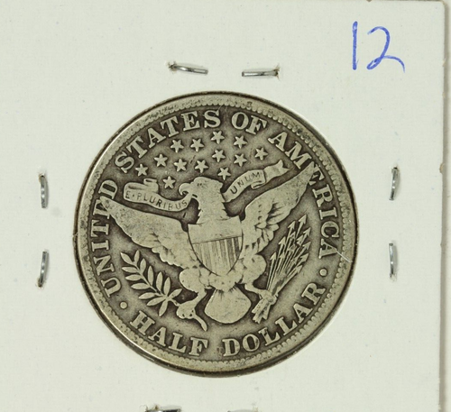 1912 Barber Half Dollar : Very Good + VG + - Picture 2 of 2