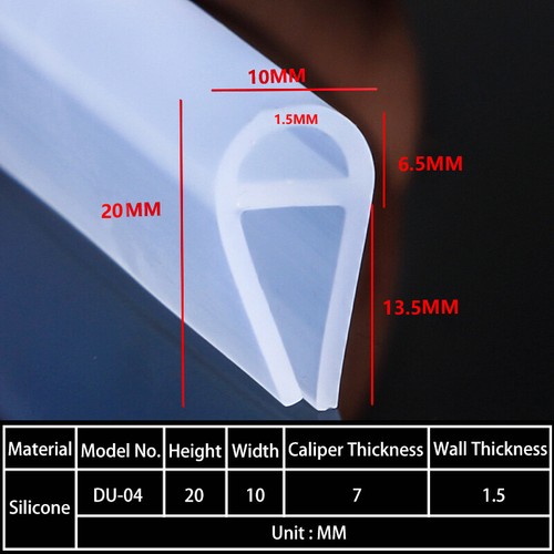 U Channel Edging Trim Guard Seal Silicone Rubber Edge Protector Sealing Strip - Picture 7 of 40