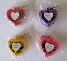 FOUR X Pet Dog Cat Puppy LED Flashing Collar Tag Clips Heart Shaped