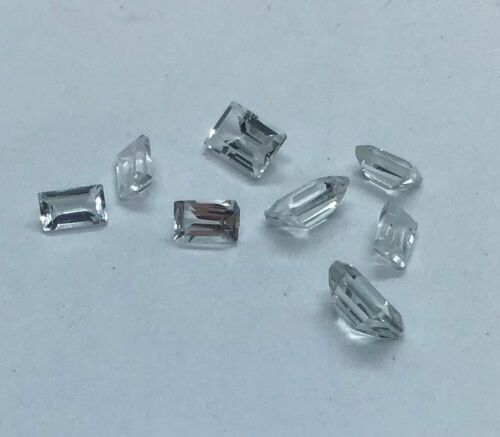 Piedras preciosas sueltas AAA facetadas corte baguette topacio blanco natural para hacer joyas - Imagen 23 de 24