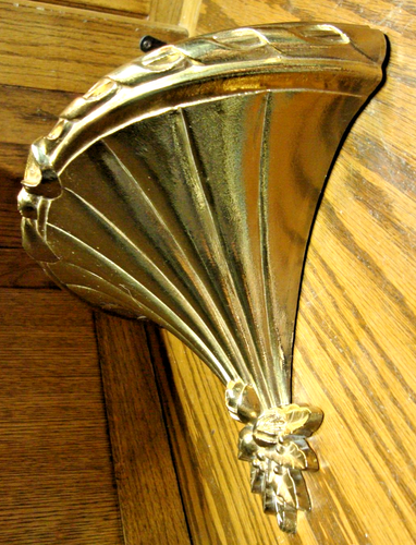 Vtg HOMCO Burwood Home Interiors Ornate Gold-Tone Wall Shelf #3120 695/920 - Picture 3 of 6