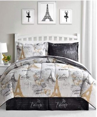 Fairfield Square Collection Paris Oro 8 piezas King Size. Juegos de edredón reversible - Imagen 7 de 12