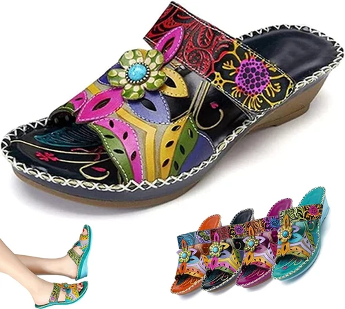 Bohemian Fashion Non-Slip Orthopedic Sandals,Fashion Shoes Comfortable Slippers - Picture 3 of 10