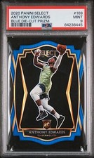 2020 PANINI SELECT BLUE DIE-CUT PRIZM #169 ANTHONY EDWARDS ROOKIE 237/249 PSA 9