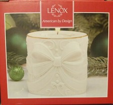 Lenox Radiant Light Bow Votive Candle Christmas Original New Box 3.25" 