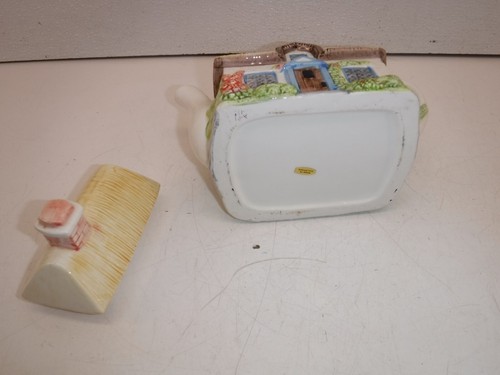 Vintage Ceramic Country Cottage House Coffee Tea Pot W/ Lid - Picture 9 of 10
