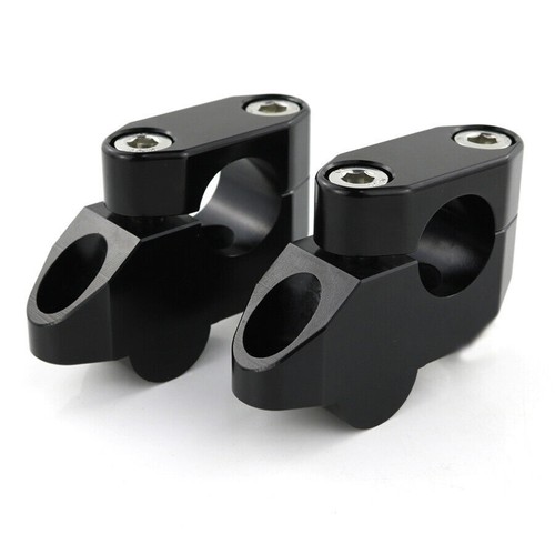 1Pair 7/8" Motorcycle Extension Back Moved Up Handlebar Risers Black Aluminum - Picture 4 of 11