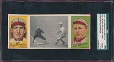 1912 T202 #15 CAUGHT ASLEEP OFF 1ST BRESNAHAN HARMON SGC 55 (4.5)