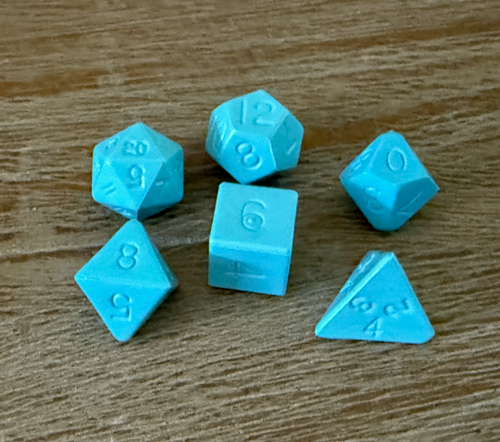 D&D Dice MOLDVAY Vintage Set Blue Dungeons & Dragons - Picture 3 of 6