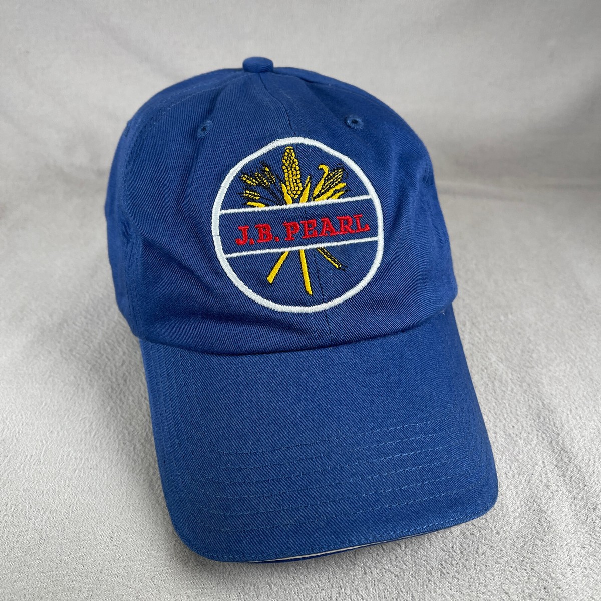 JB Pearl Agrigold Hat Men OS Blue Strapback Dad Cap Embroidered