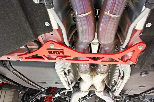 BMR DTB006R for 16-17 6th Gen Camaro Aluminum Driveshaft Tunnel Brace - Red - Picture 7 of 9