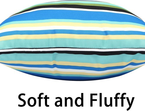 Enipate Inserts Included Outdoor Throw Pillows, Pack of 2 Striped Water Resis... - Picture 5 of 7