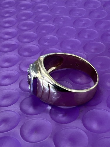 💎 Men’s Vintage 13k Yellow Gold .50 Ctw Diamond Ring Estate Sz 8 - 第 3/11 張圖片