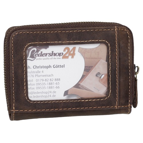 Wild Zip Wallet Leather Wallet Wallet Wallet Women's Men 5511 - Picture 8 of 16