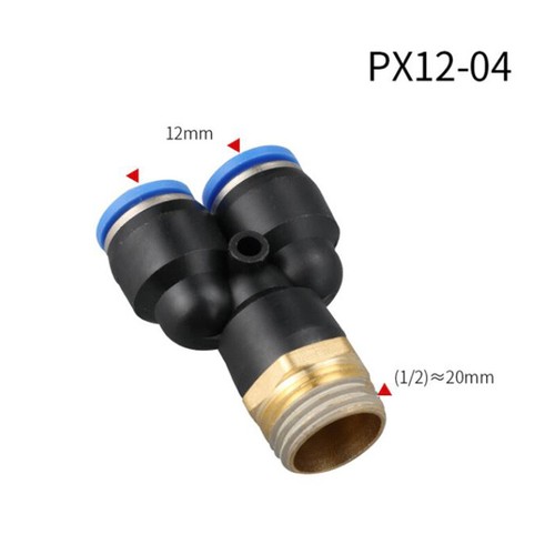 Y Type Tee Threaded Air Pneumatic Fittings Quick Connector PX-M5/01/~04 Coupler - Picture 29 of 30