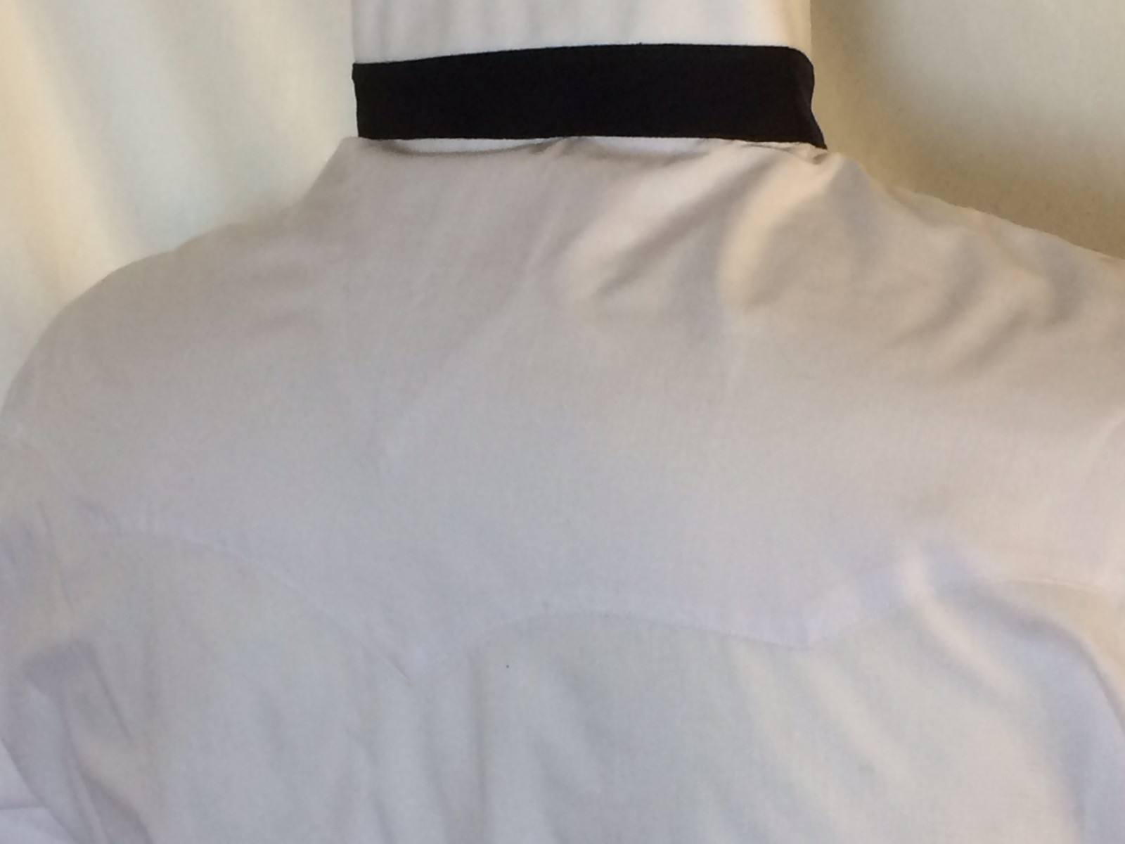 White Western Tuxedo Shirt Large-4X Black Banded Collar Indian Head Buttons