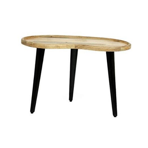 313710 Coffee Table, Black + Natural