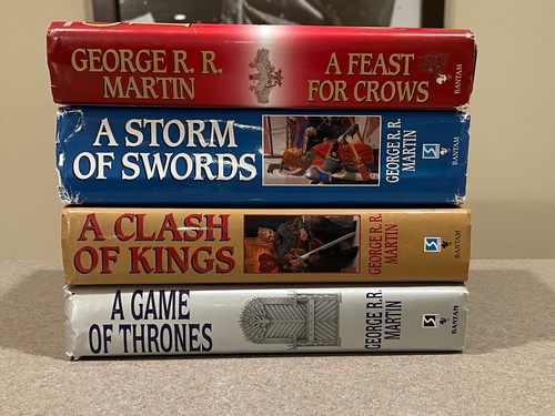 Song of Ice and Fire Hardcover Set 1-4 Lot by George R R Martin (Game of Thrones - Foto 5 di 24