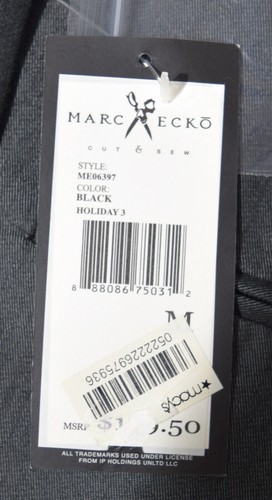 MARC ECKO MEN'S BLAZER SPORT COAT JACKET BLACK MEDIUM 🔥🔥 - Bild 4 von 6