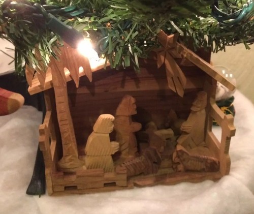 Vintage Hand Carved Nativity Olive Wood Original From Bethlehem 6“x 5“x 3“ - Picture 5 of 5