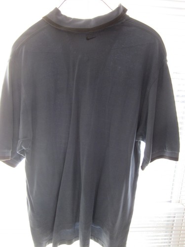 CAMISA DE GOLF NIKE AZUL MARINO/NEGRO SS 1/4 CREMALLERA XL JERSEY 100% ALGODÓN - Imagen 3 de 5