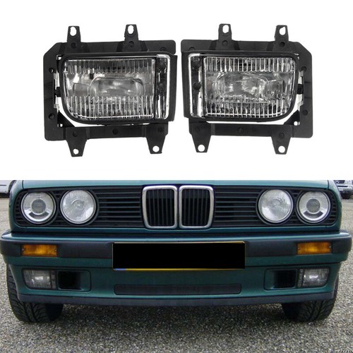 Pair of Front Fog Light Transparent Lens Kit For BMW E30 3-Series 1985-1993 325i - Foto 1 di 7