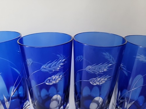 6 Tajima Edo Kiriko Crystal Tumbler Juice Beer Glasses Wheat Barware Tumblers - Picture 5 of 21
