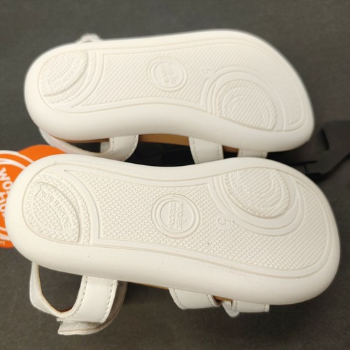 Wonder Nation Chiffon White Flower Slide Sandal Toddler Girls Size 5 Adjustable - Picture 6 of 8