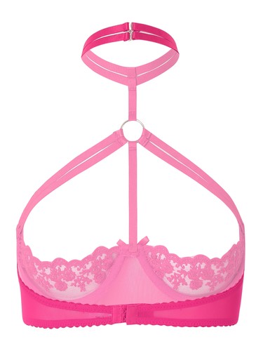 Womens Bra See Through Lingerie Sexy Brassiere Choker Underwear Hollow Out Lace - Picture 64 of 78