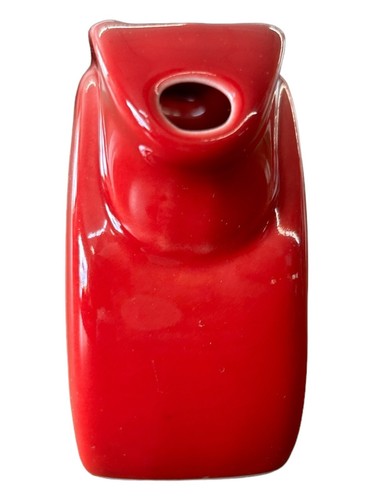 Fiesta - Scarlet Red Mini Disk Pitcher Ceramic Homer Laughlin Home Decor Kitchen - Picture 3 of 7